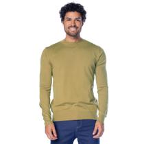 Suéter Masculino Dixie Liso Gola Careca Verde Musgo Suéter Masculino Dixie Liso Gola Careca Verde Musgo