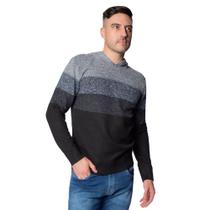 Suéter Masculino Dixie Tricot com Capuz Preto/cinza