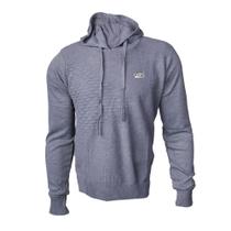 Suéter Masculino Gangster Capuz Tricot Macio Cinza Suéter Masculino Gangster Capuz Tricot Macio Cinza