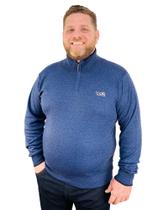 Sueter Masculino Gola Alta Com Zíper Plus Size 9598007