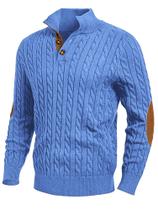 Suéter masculino JMIERR, tricotado, fino, colarinho, lã Suéter masculino JMIERR, tricotado, fino, colarinho, lã