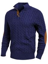 Suéter masculino JMIERR, tricotado, fino, colarinho, lã Suéter masculino JMIERR, tricotado, fino, colarinho, lã