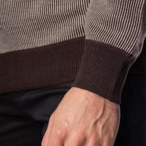 Suéter Masculino John Sailor Elegante Marrom/Bege Mescla