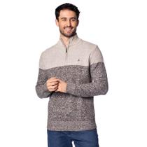 Suéter Masculino John Sailor Gola Alta Bege/Marrom Mescla Suéter Masculino John Sailor Gola Alta Bege/Marrom Mescla