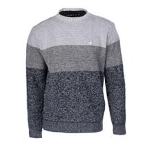 Suéter Masculino John Sailor Listra Gola Careca Mescla Cinza Suéter Masculino John Sailor Listra Gola Careca Mescla Cinza