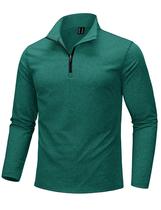 Suéter masculino KEFITEVD, pulôver com zíper, forrado de lã, verde Suéter masculino KEFITEVD, pulôver com zíper, forrado de lã, verde