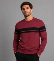 Suéter Masculino Listrado Tricot Diametro Vermelho Suéter Masculino Listrado Tricot Diametro Vermelho