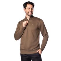 Suéter Masculino Open Shock Gola Alta Elegante Marrom Suéter Masculino Open Shock Gola Alta Elegante Marrom