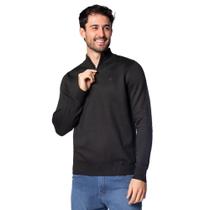 Suéter Masculino Open Shock Gola Alta Elegante Preto Suéter Masculino Open Shock Gola Alta Elegante Preto