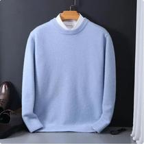 Suéter Masculino Oversized De Cashmere Gola O Pulôver Solto De Tricô M-3XL Outono Inverno Casual