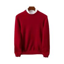 Suéter Masculino Oversized De Cashmere, Pullover Com Gola O, Ajuste Solto M-3XL, Top Casual De Tricô
