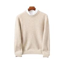 Suéter Masculino Oversized De Cashmere, Pullover Com Gola O, Ajuste Solto M-3XL, Top Casual De Tricô