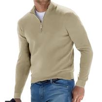 Suéter Masculino Oversized De Tricô Com Gola V, Manga Longa, Meio Zíper, Cor Sólida, Respirável, Suéter Masculino Oversized De Tricô Com Gola V, Manga Longa, Meio Zíper, Cor Sólida, Respirável,
