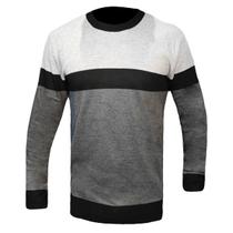 Suéter Masculino Poliamida Gola Redonda Manga Longa Slim