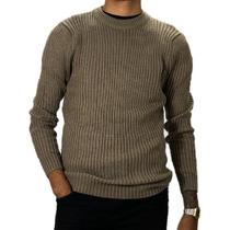 Suéter Masculino Pulôver Slim Fit Tricot Canelado Lã Blusa - Melvim Online