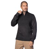 Suéter Masculino Sea Surf Gola Alta Texturizado Preto