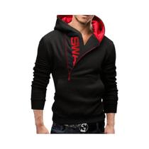 Suéter Masculino Slim Fit De Cashmere Com Zíper E Estampa De Letras Moda Casual De Outono 6