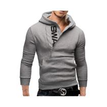 Suéter Masculino Slim Fit De Cashmere Moda Casual De Outono Com Estampa De Letras E Zíper 6 Cores