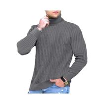 Suéter Masculino Slim Fit De Gola Alta Em Tricô, Moda Quente De Outono E Inverno, Pullover Jacquard Suéter Masculino Slim Fit De Gola Alta Em Tricô, Moda Quente De Outono E Inverno, Pullover Jacquard