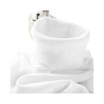 Suéter Masculino Slim Fit De Gola Alta, Leve, Com Mangas Longas, Casual, Em Cor Sólida, Moda De