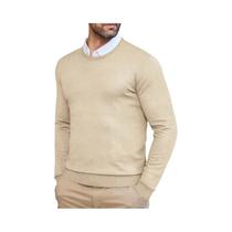 Suéter Masculino Slim Fit Leve Com Gola Redonda, Moda Casual De Outono, Pullover De Manga Longa
