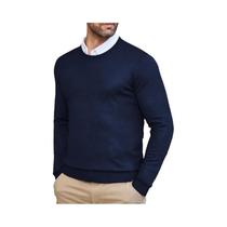 Suéter Masculino Slim Fit Leve Com Gola Redonda, Moda Casual De Outono, Pullover De Manga Longa