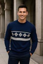 Sueter masculino social frio blusa casaco la