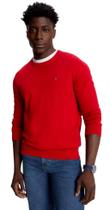 Suéter Masculino Tommy Hilfiger - Gola Redonda em Algodão Vermelho