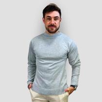 Suéter Masculino Tricô Gola Redonda Inverno Manga Longa Lisa Suéter Masculino Tricô Gola Redonda Inverno Manga Longa Lisa