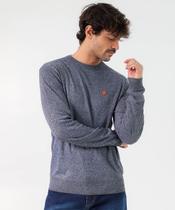 Suéter Masculino Tricô Mescla Marisa Azul-50139 Suéter Masculino Tricô Mescla Marisa Azul-50139