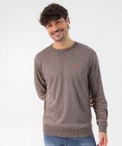 Suéter Masculino Tricô Mescla Marisa Marrom-50143 Suéter Masculino Tricô Mescla Marisa Marrom-50143