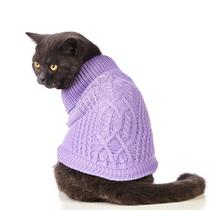 Suéter para animais de estimação Jnancun Keep Your Cat & Small Dog Warm Purple M Suéter para animais de estimação Jnancun Keep Your Cat & Small Dog Warm Purple M