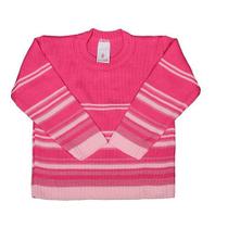 Suéter para Bebê Blusa Menina Cardigan de Tricô Listrado - Duwell