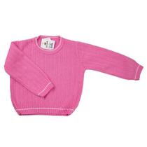 Suéter para Bebê Menina de Tricô Pink Duwell