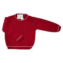 Suéter para Bebê Menina de Tricô Vermelho Duwell
