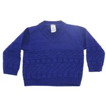Suéter para Bebê Menino de Tricô Azul Bic Duwell