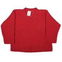 Suéter para Bebê Menino de Tricô Vermelho Duwell