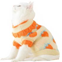 Suéter para cães ANIAC Outono Inverno Morango Tricotado Laranja XS
