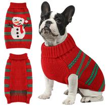 Suéter para cães AURUZA Christmas Snowman Turtleneck Warm L