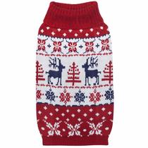 Suéter para cães Blueberry Pet Ugly Christmas Reindeer Large