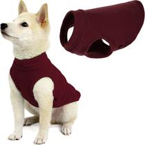 Suéter para cães, colete de lã elástico Gooby, cor de vinho, para cães de médio porte