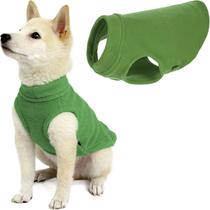 Suéter para cães, colete de lã elástico Gooby, verde capim para médio