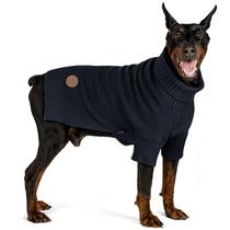 Suéter para cães cyeollo, gola alta, roupas de inverno tricotadas