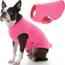 Suéter para cães Gooby Stretch Fleece Colete rosa para cães grandes
