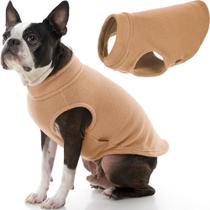 Suéter para cães Gooby Stretch Fleece Vest Sand para cães GG