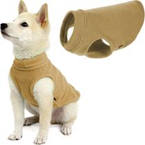 Suéter para cães Gooby Stretch Fleece Vest Sand para cães médios