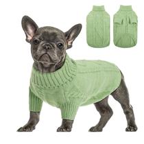 Suéter para cães Queenmore Pulôver Cable Knit Turtleneck Green S Suéter para cães Queenmore Pulôver Cable Knit Turtleneck Green S