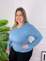 Sueter Plus Size - Decote V ou O - Várias Cores 658048