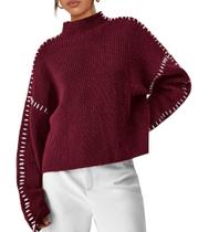 Suéter PRETTYGARDEN 2025 Otoño Tejido Grueso Pulóver Talla L Suéter PRETTYGARDEN 2025 Otoño Tejido Grueso Pulóver Talla L