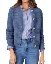 Suéter PRETTYGARDEN Cardigan de Punto para Mujer Gris Azul Talla S Suéter PRETTYGARDEN Cardigan de Punto para Mujer Gris Azul Talla S